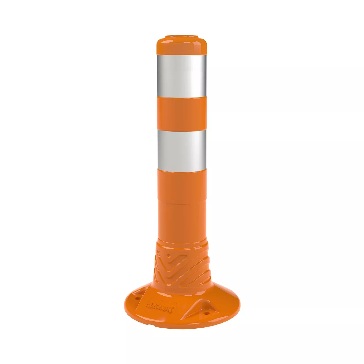 Oranžový plastový (PE) samonarovnávací reflexní sloupek FLOMA BD11 - průměr 20 cm, výška 45 cm