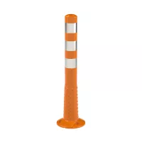 Oranžový plastový (PE) samonarovnávací reflexní sloupek FLOMA - 20 x 75 cm