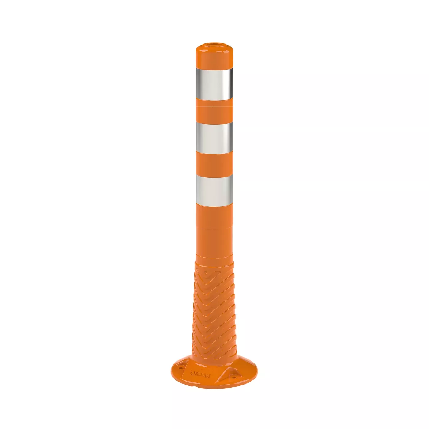 Oranžový plastový (PE) samonarovnávací reflexní sloupek FLOMA BD46 - průměr 20 cm, výška 75 cm