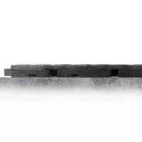 Žlutá gumová rohová náběhová hrana pro rohože Tough - délka 18 cm, šířka 18 cm, výška 2 cm