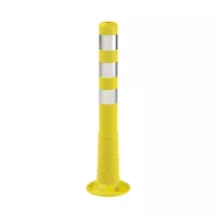 Žlutý plastový (PE) samonarovnávací reflexní sloupek FLOMA - 20 x 75 cm