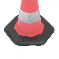 Černá plastová (PVC) zátěžová základna pro dopravní kužely FLOMA CW71 - 2,75 kg - průměr 38 cm