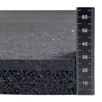 Černo-bílá gumová podlahová deska (puzzle - roh) FLOMA Sandwich - délka 100 cm, šířka 100 cm, výška 2,8 cm