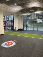 Černo-šedá gumová podlahová deska (puzzle - střed) FLOMA FitFlo SF1050 - délka 95,6 cm, šířka 95,6 cm, výška 1,6 cm