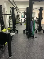 Černo-šedá gumová podlahová deska (puzzle - střed) FLOMA FitFlo SF1050 - délka 95,6 cm, šířka 95,6 cm, výška 1,6 cm