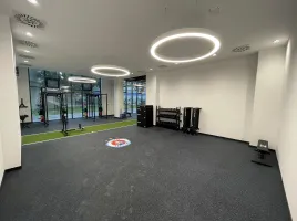 Černo-šedá gumová podlahová deska (puzzle - střed) FLOMA FitFlo SF1050 - délka 95,6 cm, šířka 95,6 cm, výška 1,6 cm