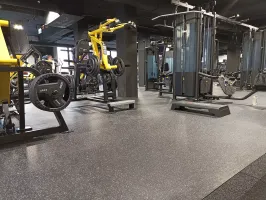 Černo-šedá gumová podlahová deska (puzzle - střed) FLOMA FitFlo SF1050 - délka 95,6 cm, šířka 95,6 cm, výška 1,6 cm