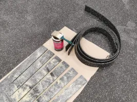 Černo-šedá gumová podlahová deska (puzzle - střed) FLOMA FitFlo SF1050 - délka 95,6 cm, šířka 95,6 cm, výška 1,6 cm