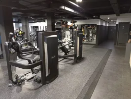 Černo-šedá gumová podlahová deska (puzzle - střed) FLOMA FitFlo SF1050 - délka 95,6 cm, šířka 95,6 cm, výška 1,6 cm