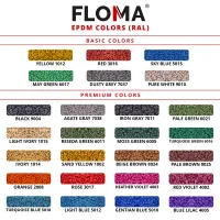 Černo-šedá gumová podlahová deska (puzzle - střed) FLOMA FitFlo SF1050 - délka 95,6 cm, šířka 95,6 cm, výška 1,6 cm