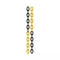 Černo-žlutý plastový (PP) vymezovací řetěz FLOMA TC87 - průměr 0,6 cm, délka 25 m
