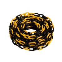Černo-žlutý plastový (PP) vymezovací řetěz FLOMA TC35 - 25 m x 0,6 cm
