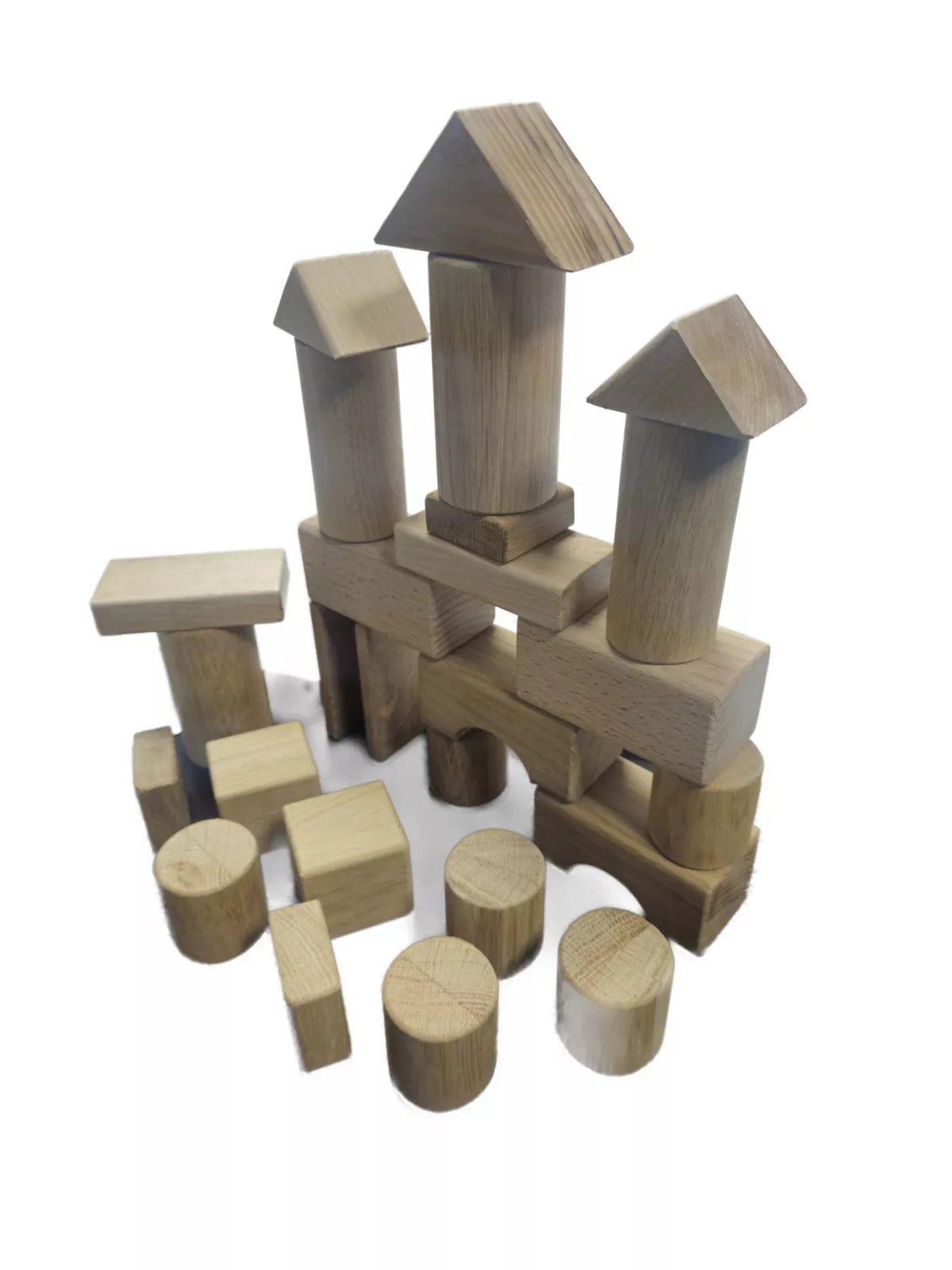 Dřevěné kostky přírodní - stavebnice