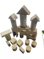 Dřevěné kostky přírodní - stavebnice Dřevěné kostky přírodní - stavebnice