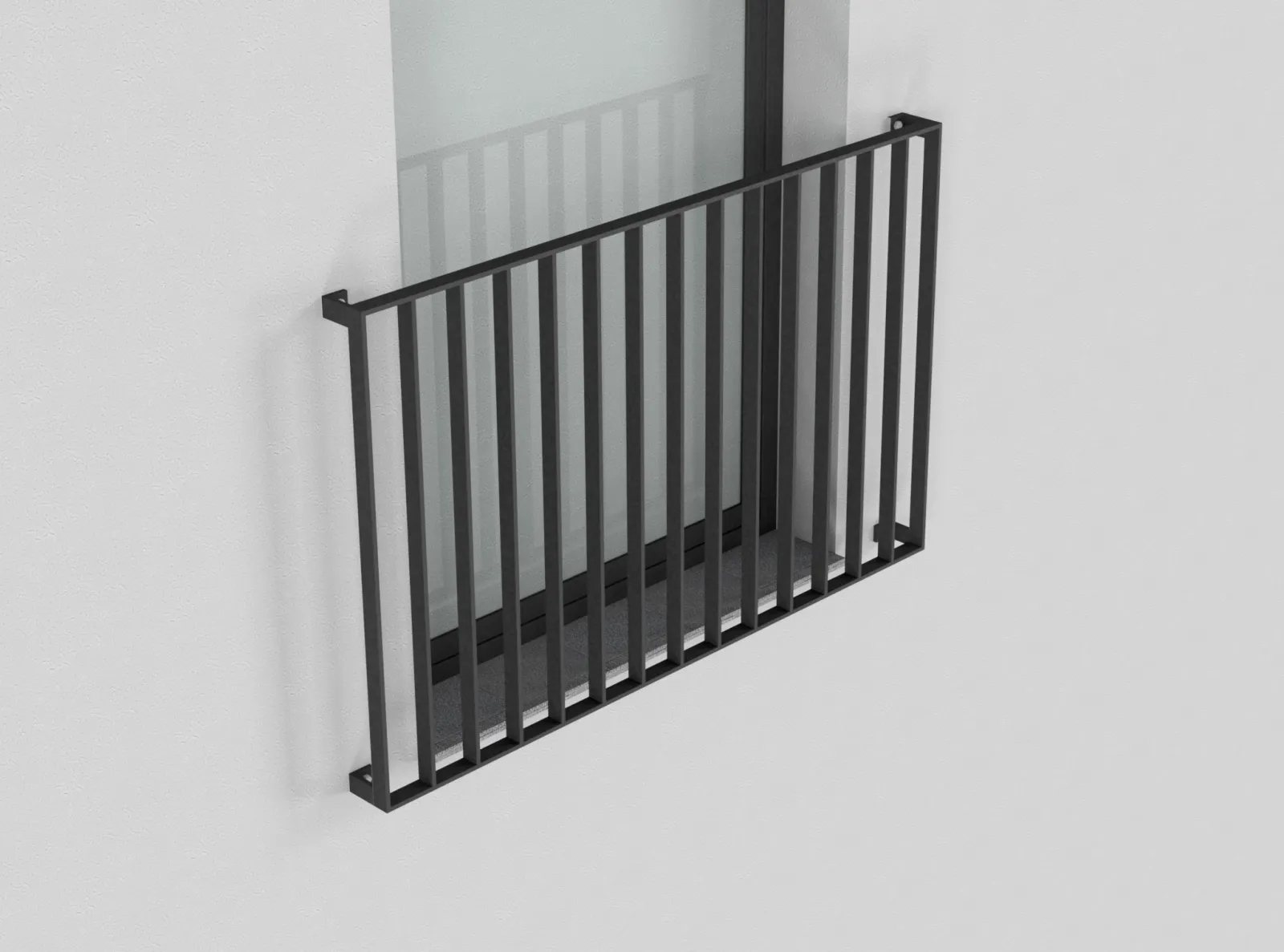 MODEL 14A svislé boční kotvení zábradlí pro francouzské okno