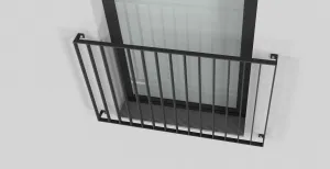 MODEL 14A svislé boční kotvení zábradlí pro francouzské okno