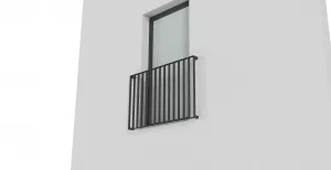 MODEL 14A svislé boční kotvení zábradlí pro francouzské okno