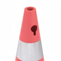 Oranžový plastový (PE) dopravní kužel s podstavcem FLOMA CE51 - 4,35 kg - průměr 38 cm, výška 75 cm