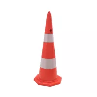 Oranžový plastový (PE) dopravní reflexní kužel FLOMA RC92 - 2,2 kg - průměr 38 cm, výška 90 cm
