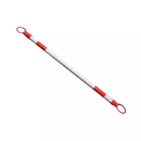 Červeno-bílá plastová vymezovací tyč pro dopravní kužely FLOMA - 137 cm