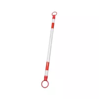 Červeno-bílá plastová vymezovací tyč pro dopravní kužely FLOMA - délka 137 cm