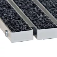 Textilní hliníková vstupní rohož FLOMA Alu Wide - délka 80 cm, šířka 120 cm, výška 2,2 cm