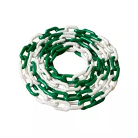Zeleno-bílý plastový (PP) vymezovací řetěz FLOMA TC61 - 25 m x 0,6 cm
