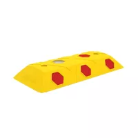 Žlutý plastový (PPC) dopravní knoflík FLOMA RB23 - 2,8 cm