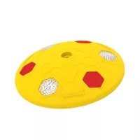 Žlutý plastový (PPC) dopravní kulatý knoflík FLOMA RB46 - 14 x 2,5 cm