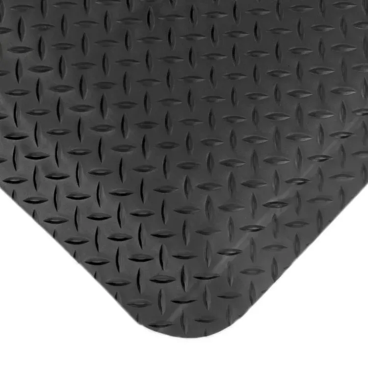 Černá protiúnavová protiskluzová rohož Deckplate ReGen70 - délka 60 cm, šířka 90 cm, výška 1,5 cm