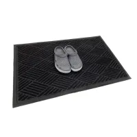 Černá textilní vstupní rohož FLOMA - délka 60 cm, šířka 90 cm, výška 0,8 cm Černá textilní vstupní rohož FLOMA - délka 60 cm, šířka 90 cm, výška 0,8 cm