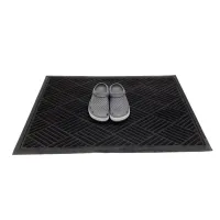 Černá textilní vstupní rohož FLOMA - délka 60 cm, šířka 90 cm, výška 0,8 cm Černá textilní vstupní rohož FLOMA - délka 60 cm, šířka 90 cm, výška 0,8 cm