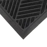 Černá textilní vstupní rohož FLOMA - délka 60 cm, šířka 90 cm, výška 0,8 cm Černá textilní vstupní rohož FLOMA - délka 60 cm, šířka 90 cm, výška 0,8 cm