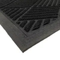 Černá textilní vstupní rohož FLOMA - délka 60 cm, šířka 90 cm, výška 0,8 cm Černá textilní vstupní rohož FLOMA - délka 60 cm, šířka 90 cm, výška 0,8 cm