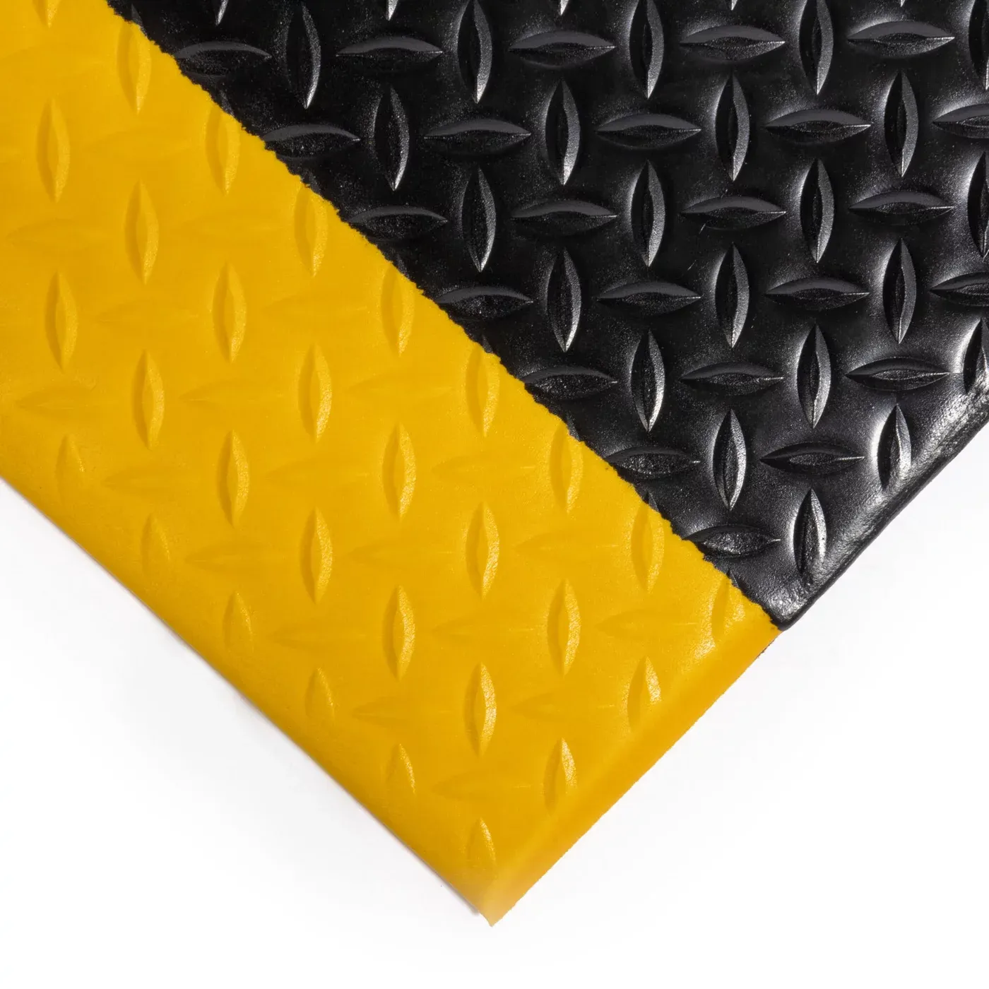 Černo-žlutá pěnová protiúnavová dvouvrstvá rohož - délka 60 cm, šířka 90 cm, výška 1,5 cm