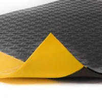 Černo-žlutá pěnová protiúnavová dvouvrstvá rohož - délka 60 cm, šířka 90 cm, výška 1,5 cm