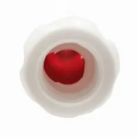 Červeno-bílý plastový (PPC) dopravní výstražný sloupek FLOMA WP63 - průměr 6,3 cm, výška 100 cm