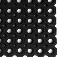 Gumová čisticí venkovní vstupní rohož na hrubé nečistoty FLOMA OctoMat - délka 60 cm, šířka 80 cm, výška 2,2 cm