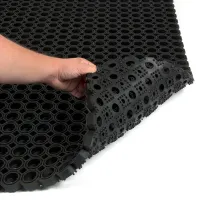 Gumová čisticí venkovní vstupní rohož na hrubé nečistoty FLOMA OctoMat - délka 60 cm, šířka 80 cm, výška 2,2 cm