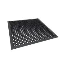 Gumová venkovní vstupní rohož s obvodovou hranou FLOMA DC28 - délka 90 cm, šířka 90 cm, výška 1,4 cm Gumová venkovní vstupní rohož s obvodovou hranou FLOMA DC28 - délka 90 cm, šířka 90 cm, výška 1,4 cm