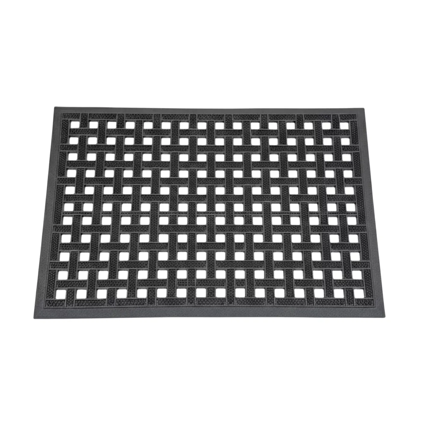 Gumová vstupní rohož FLOMA Basket Weave - délka 60 cm, šířka 90 cm, výška 1,2 cm