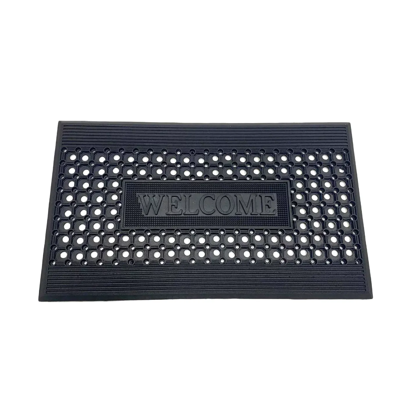 Gumová vstupní rohož FLOMA HoneyComb Ramp Welcome - délka 45 cm, šířka 75 cm, výška 1,5 cm