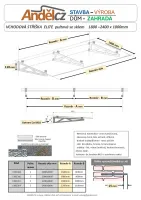 VCHODOVÁ STŘÍŠKA ELITE pultová se sklem 1800 x 1000mm Andělcz, s.r.o.