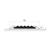 Černá hliníková schodová lišta s protiskluzovým páskem FLOMA Antislip - délka 300 cm, šířka 5,3 cm, výška 0,6 cm