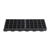 Černá plastová zátěžová zatravňovací dlažba FLOMA HydroG - délka 80 cm, šířka 40 cm, výška 6,5 cm