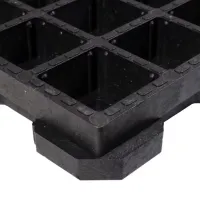 Černá plastová zátěžová zatravňovací dlažba FLOMA HydroG PRO - délka 100 cm, šířka 50 cm, výška 6,5 cm