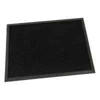 Gumová čisticí venkovní vstupní rohož FLOMA Rubber Brush - délka 60 cm, šířka 80 cm, výška 1 cm