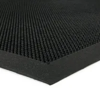 Gumová čisticí venkovní vstupní rohož FLOMA Rubber Brush - délka 60 cm, šířka 80 cm, výška 1 cm