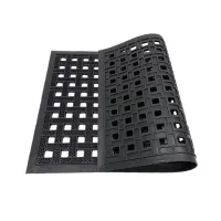 Gumová vstupní rohož FLOMA Basket Weave - délka 60 cm, šířka 90 cm, výška 1,2 cm