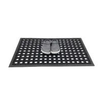 Gumová vstupní rohož FLOMA Basket Weave - délka 60 cm, šířka 90 cm, výška 1,2 cm